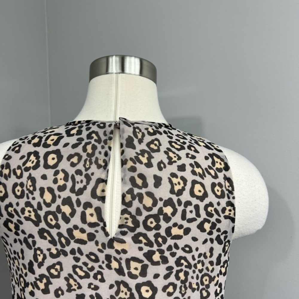 Loft Tan Ruffle Cheetah Dress - Picture 5 of 11